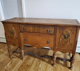 veneer removal paint and stain of antique buffet