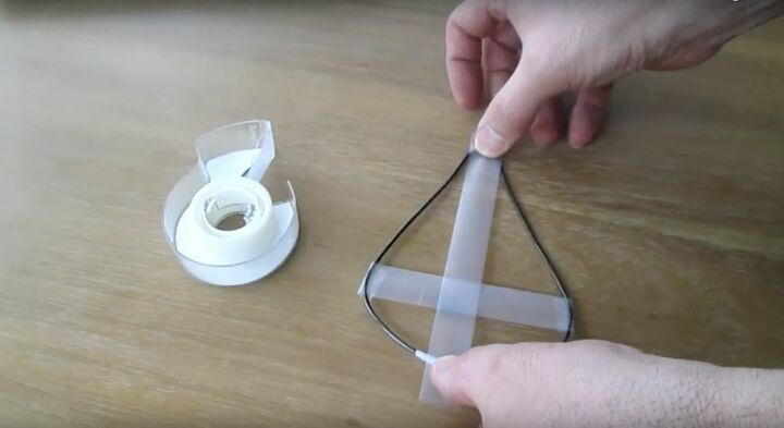 create a diy no gap mask with basic household goods, Add Two Pieces of Tape