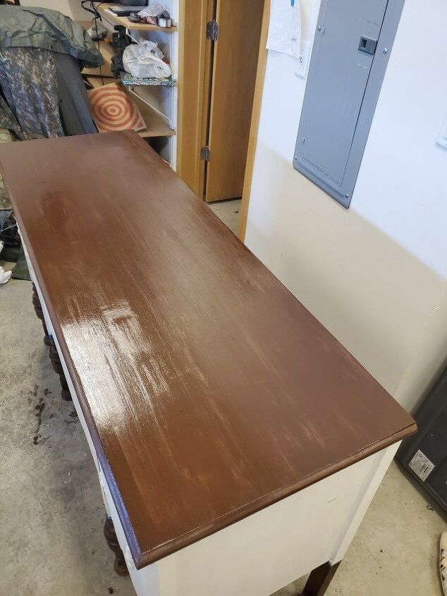 veneer removal paint and stain of antique buffet