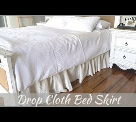 Cómo hacer una falda de cama rápida y fácil sin coser de tela de pintor