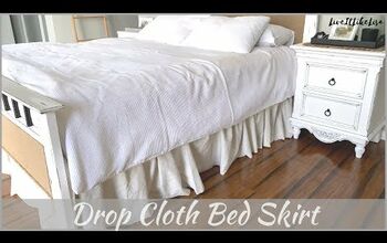  Como fazer uma saia de cama sem costura rápida e fácil com tecido de pintor