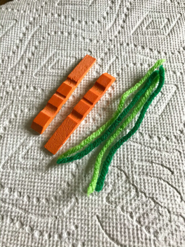 how to make clothespin carrots