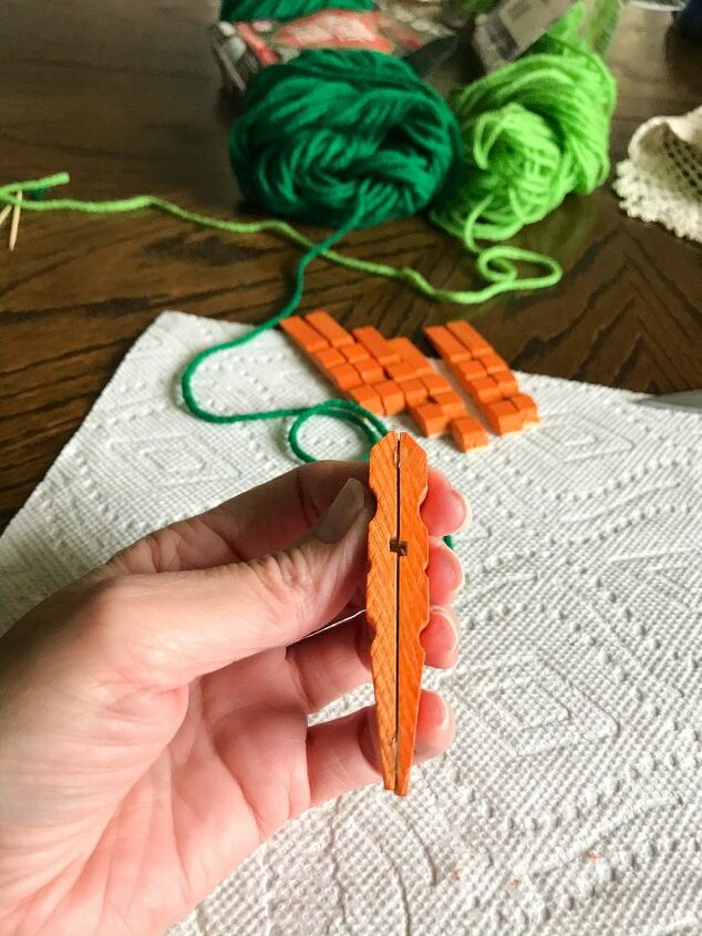 how to make clothespin carrots