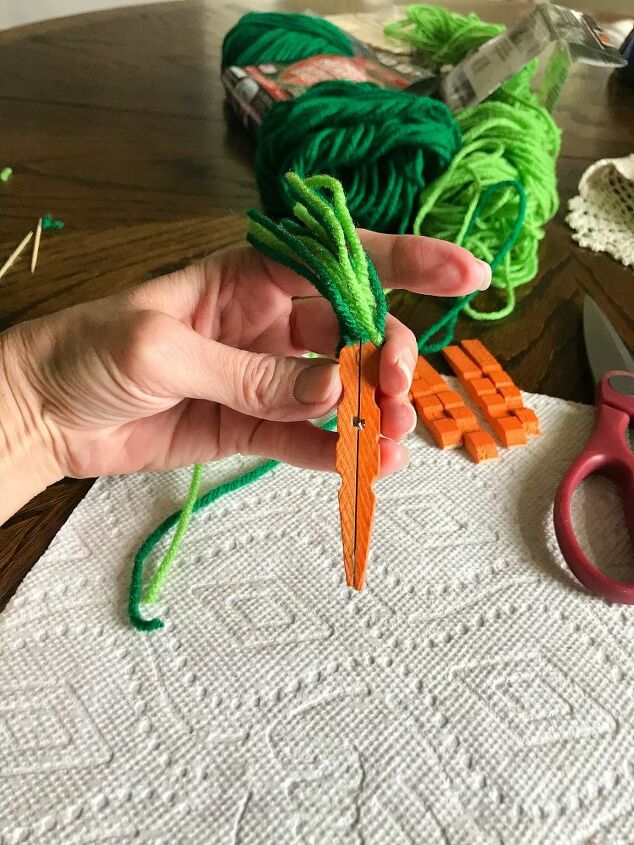 how to make clothespin carrots