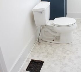 quick and easy bathroom floor update