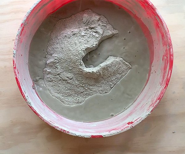 multiplanta de suculentas de cemento de un molde de dollar tree