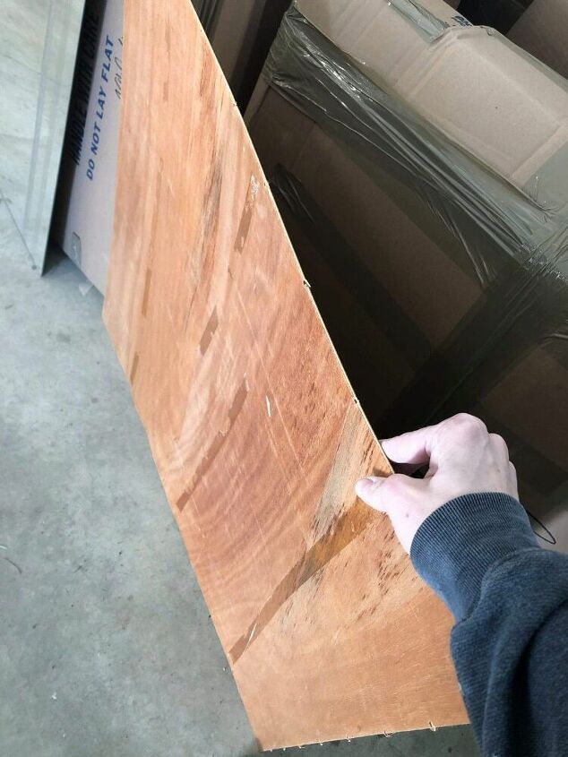 upcycled old dresser mirror to faux mantle