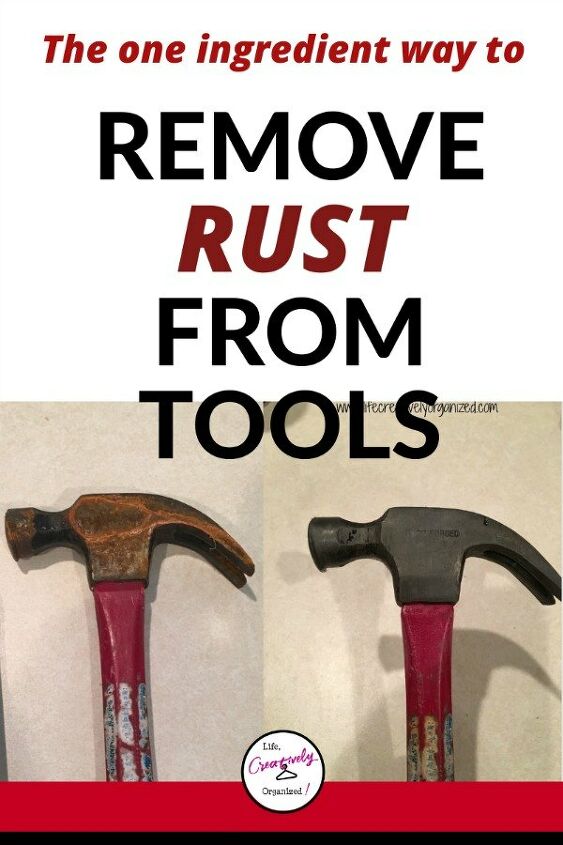 maneira de remover ferrugem de ferramentas com 1 ingrediente