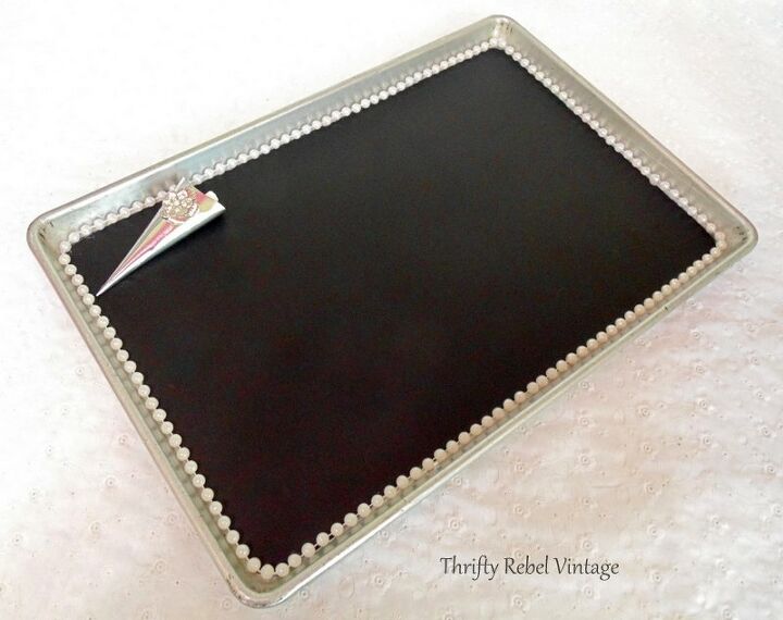 15 crazy creative ways to reuse old pots and pans around your home, Repurpose a vintage cookie sheet into a chalkboard