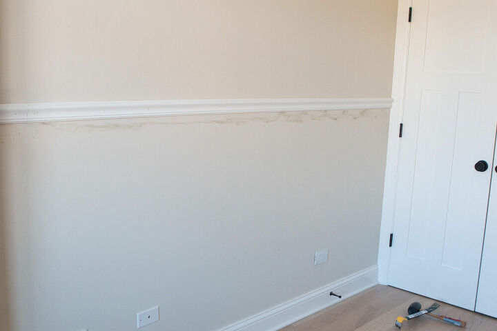 how to add chair rail to a bare wall