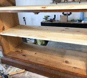 repurposed free sideboard cabinet into kitchen island