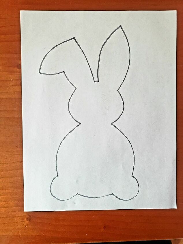 how i made cute easter bunny decor from clipart bunny outline