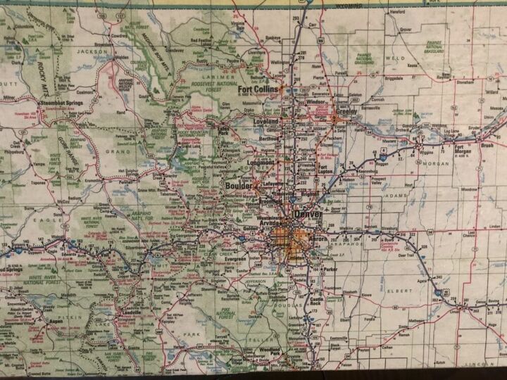 traando meu caminho pela vida com uma caixa de brinquedos up cycling, Mapa de Denver