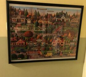 how to save and hang a jigsaw puzzle with next to no glue no frame, A puzzle I framed a year ago