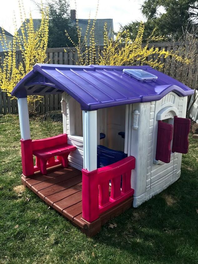 fcil reforma de playhouse de plstico ao ar livre, A foto do depois Muito melhor