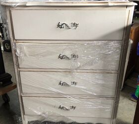 french provincial dresser with a soft purple hue