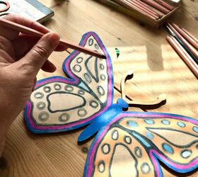 how to paint a beautiful big butterfly for your garden, Painting butterfly