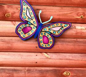 how to paint a beautiful big butterfly for your garden, Painted garden Butterfly