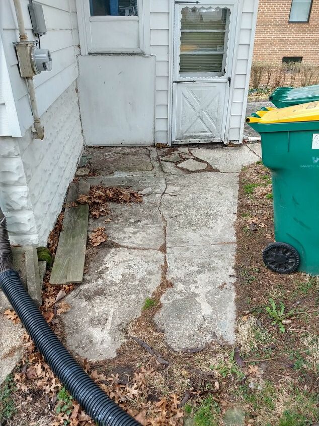 q concrete pad repair for exterior steps and landing