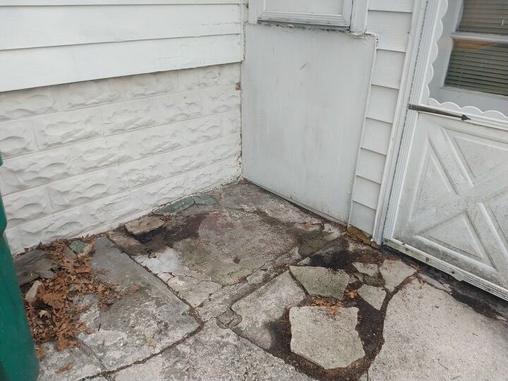 q concrete pad repair for exterior steps and landing