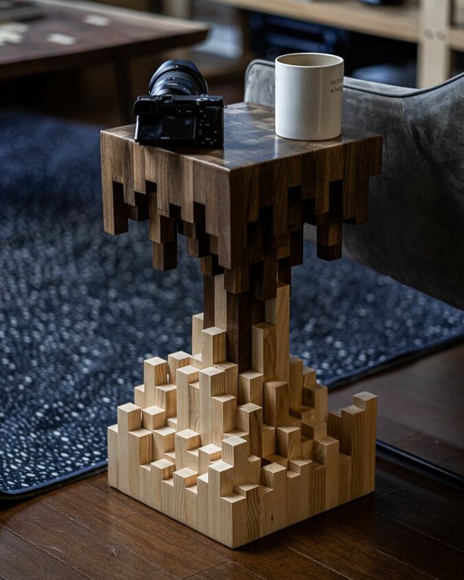 pixelated end table