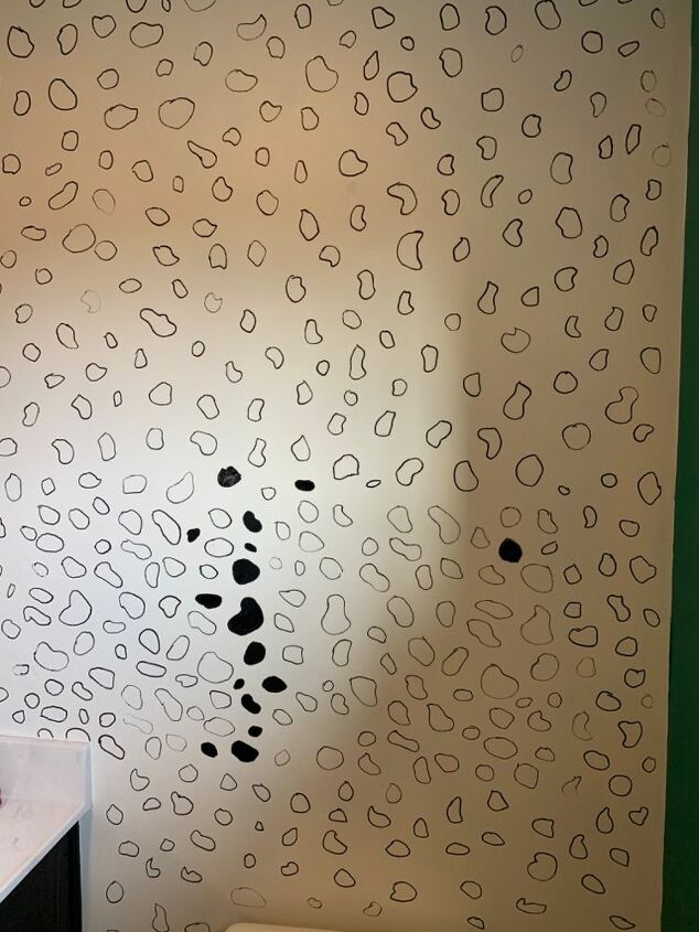 diy dotted accent wall