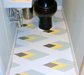12 creative bathroom floor upgrades you can do without a full reno, Create a diamond painted floor