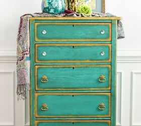 glam turquoise gold dresser
