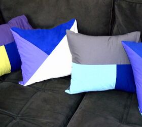 4 magnficas ideas de cojines diy para estilizar tu sof, Haz cojines decorativos con bloques de colores de dise o por s lo 6 d lares