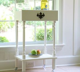 s grab an old drawer for these 4 upcycling ideas, Bar Cart DIY Using a Dresser Drawer