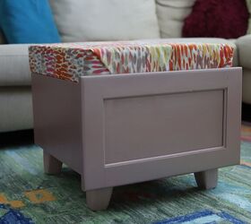 s grab an old drawer for these 4 upcycling ideas, Old Drawer to A Storage Ottoman