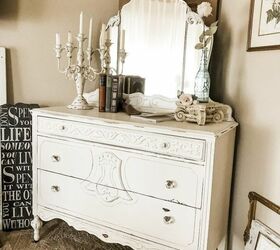 how to bring a neglected vintage dresser back to life, AND AFTER