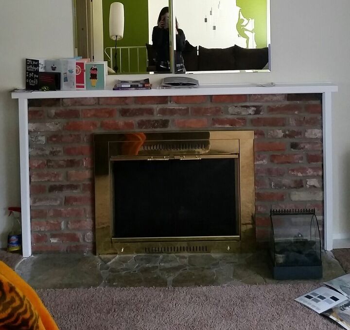 budget friendly fireplace update, BEFORE