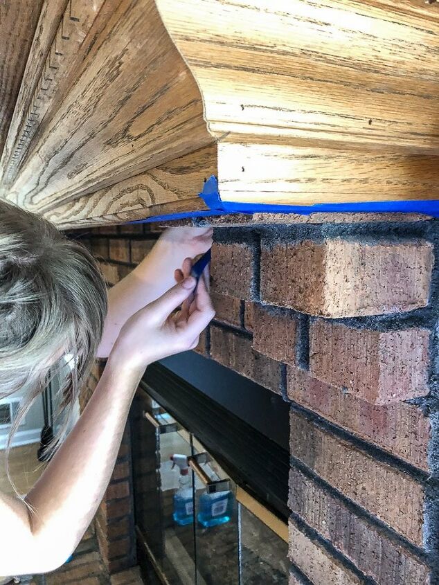 how to paint fireplace brick