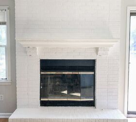 how to paint fireplace brick