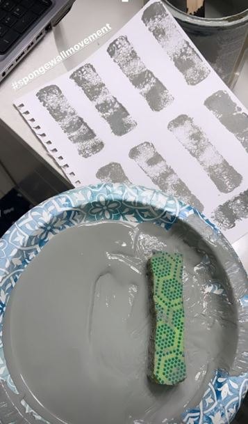 super simple and cheap diy accent sponge wall