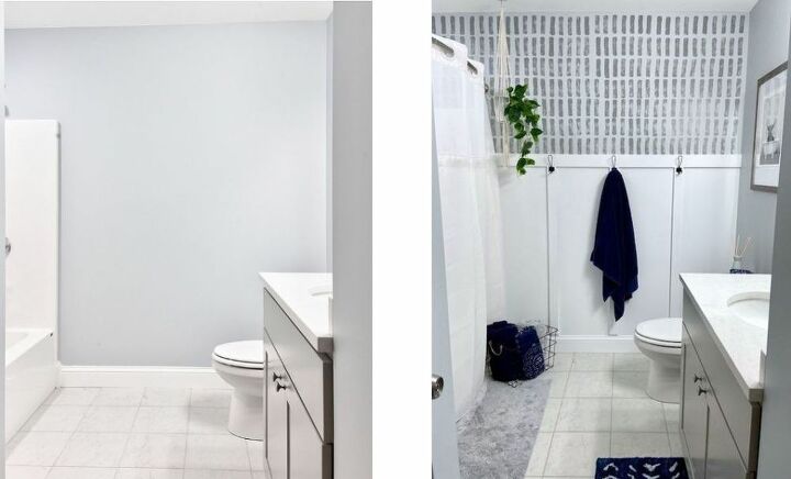 super simple and cheap diy accent sponge wall, Before After