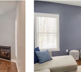 fireplace makeover, Before After