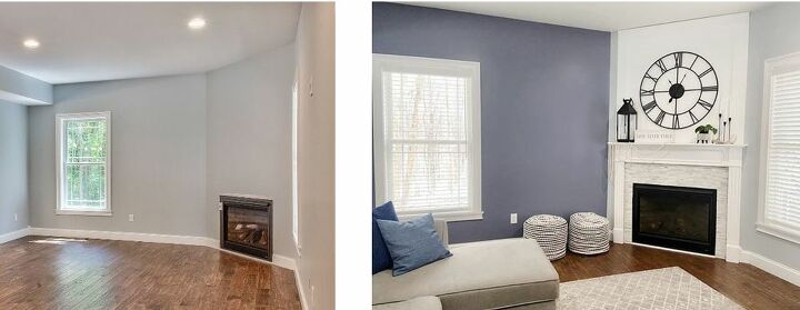 fireplace makeover, Before After