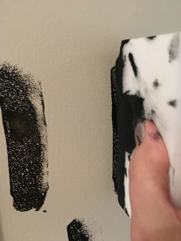 pared de acento pintada con esponja