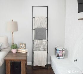 easy diy modern blanket ladder