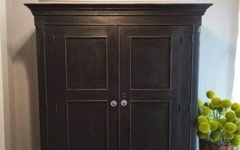 Upcycled Armoire Top to Shoe Closet