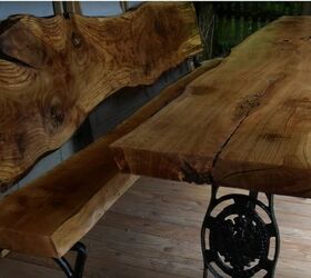 beautiful diy live edge oak table, DIY Live Edge Wood Table