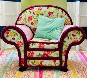 diy no sew upholstered chair makeover