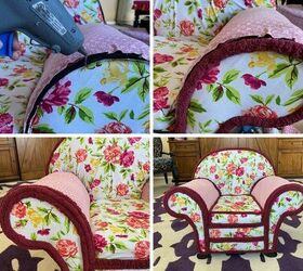 diy no sew upholstered chair makeover