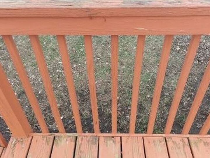 q how to remove solid stain off deck spindles
