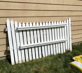 upcycled picket fence container garden