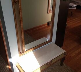 q how should i update this hallway mirror and table set