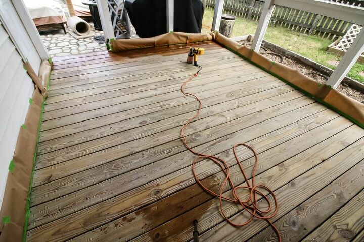 how to stain a deck with a paint sprayer