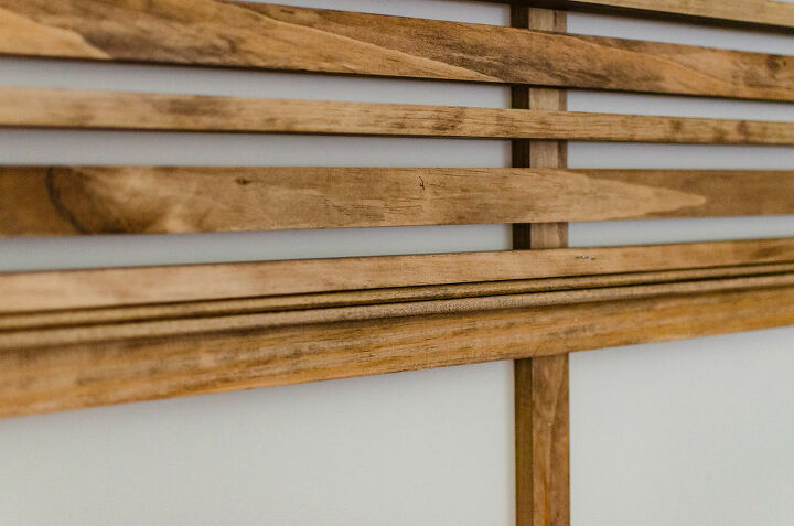 slat wall headboard with a twist